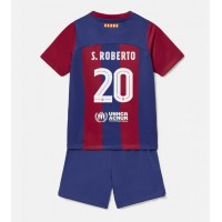 Barcelona Sergi Roberto #20 Hjemme Trøje Børn 2023-24 Kortærmet (+ Korte bukser)